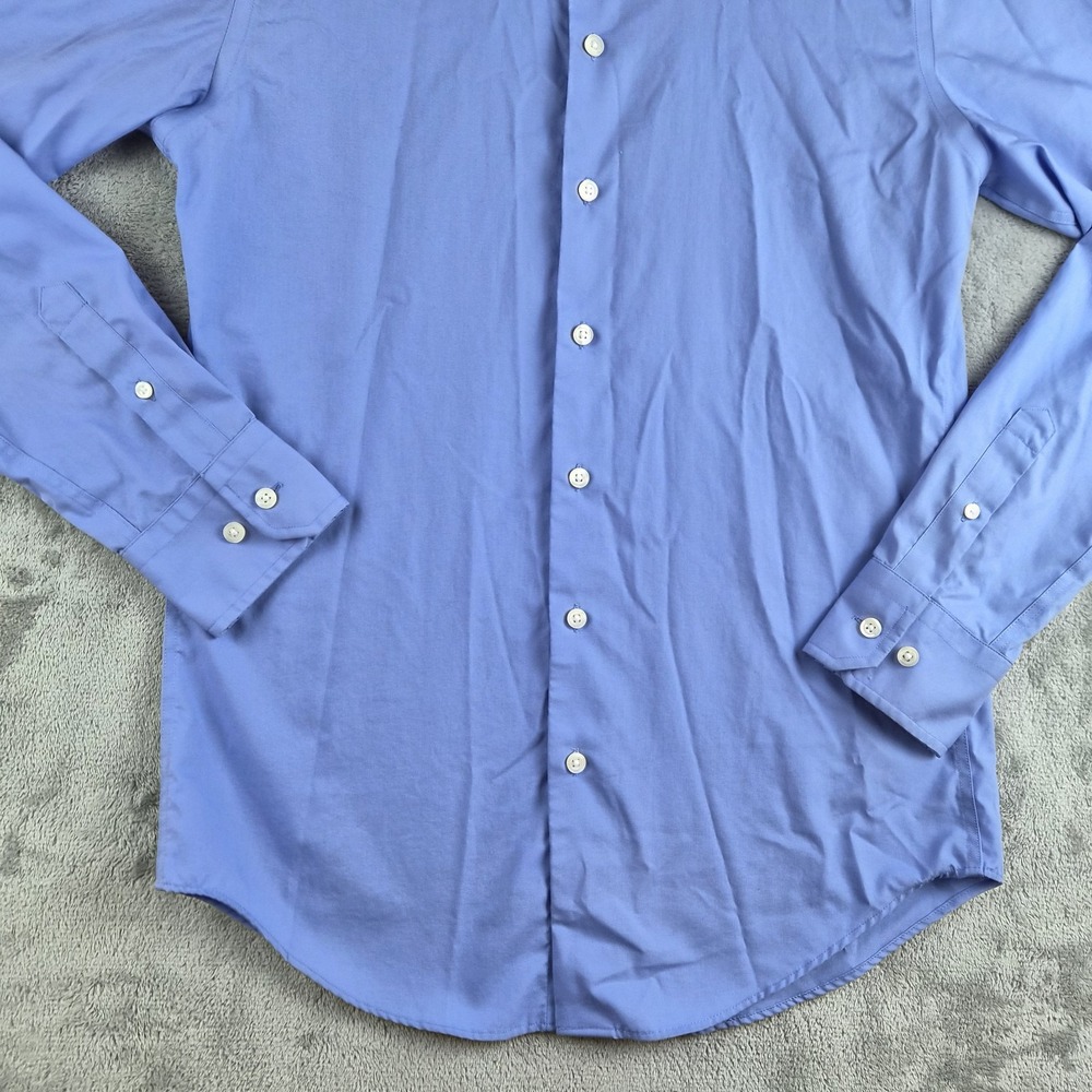 Merona Shirt Mens Small Blue Long Sleeve Dressy Professional‎ Career Office Work - Picture 8 of 10